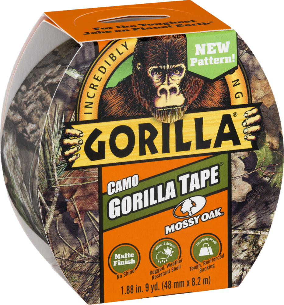 slide 1 of 4, Gorilla Mossy Oak Rugged Duct Tape - Camo, 1.88 in x 9 yd