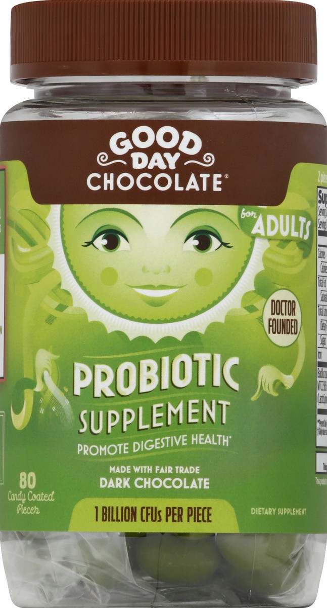 slide 5 of 6, Good Day Chocolate Probiotic Supplement, 80 ct