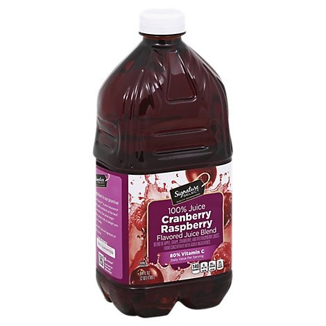 slide 1 of 1, Signature Select Cranberry Raspberry 100% Juice 64 fl oz, 64 fl oz