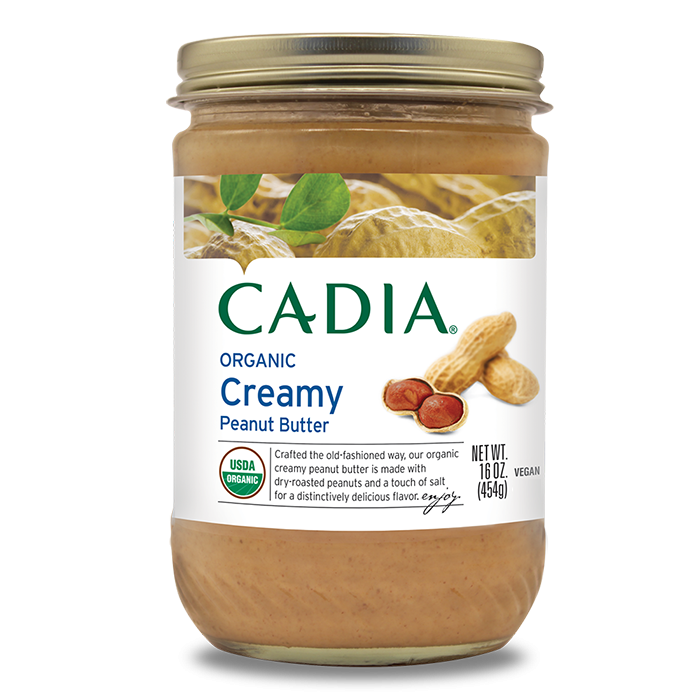 slide 1 of 1, Cadia Organic Creamy Peanut Butter, 16 oz