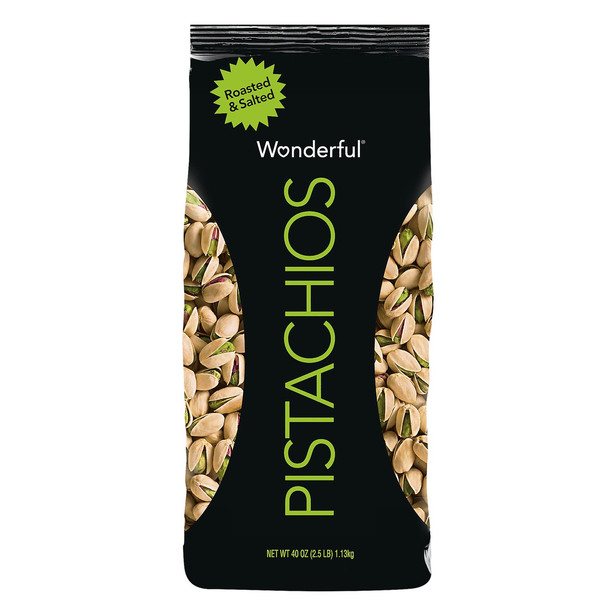 slide 4 of 7, Wonderful® in shell pistachios, roasted and salted, 40 oz