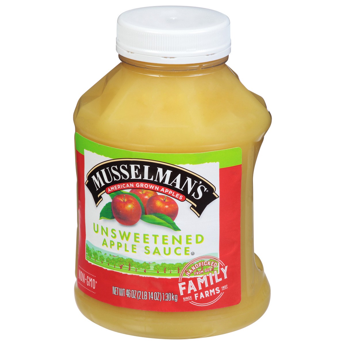 slide 8 of 13, Musselman's Unsweetened Apple Sauce 46 oz., 46 oz