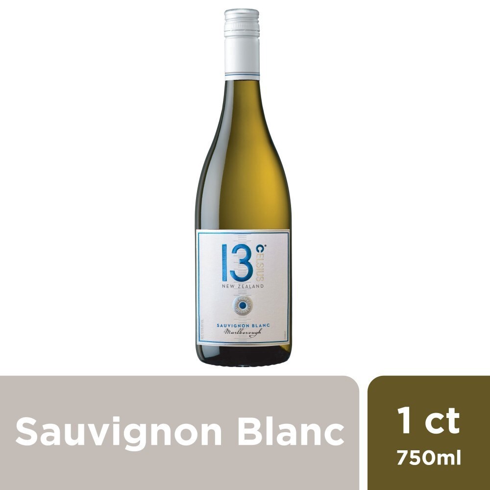 slide 5 of 5, 13 Celsius Wine Sauvignon Blanc Marlborough New Zealand, 750 ml
