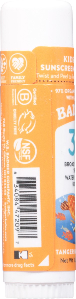 slide 7 of 13, Badger Broad Spectrum SPF 35 Tangerine & Vanilla Kids Sunscreen Stick 0.65 oz, 0.65 oz