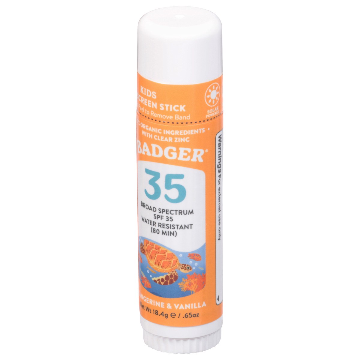 slide 3 of 13, Badger Broad Spectrum SPF 35 Tangerine & Vanilla Kids Sunscreen Stick 0.65 oz, 0.65 oz