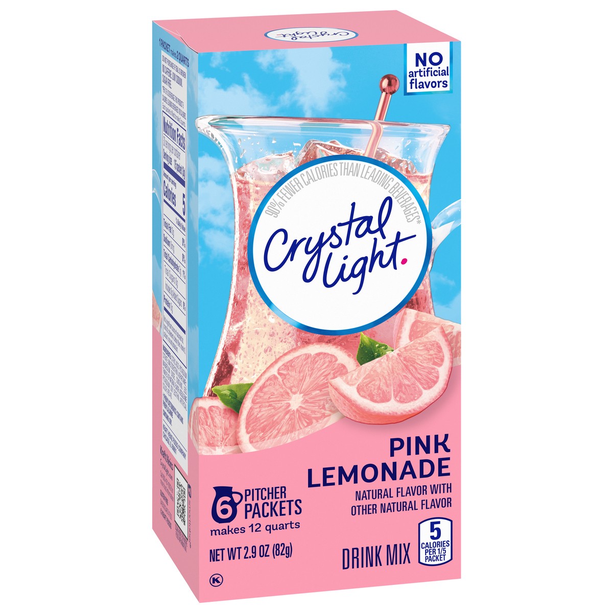 slide 3 of 9, Crystal Light Pink Lemonade Naturally Flavored Powdered Drink Mix, 6 ct Pitcher Packets, 6 ct