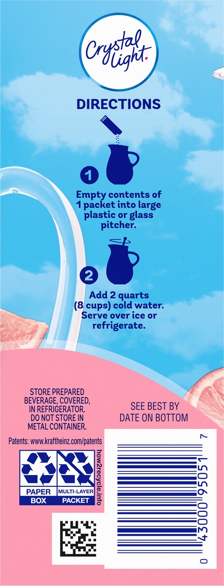 slide 5 of 9, Crystal Light Pink Lemonade Naturally Flavored Powdered Drink Mix, 6 ct Pitcher Packets, 6 ct