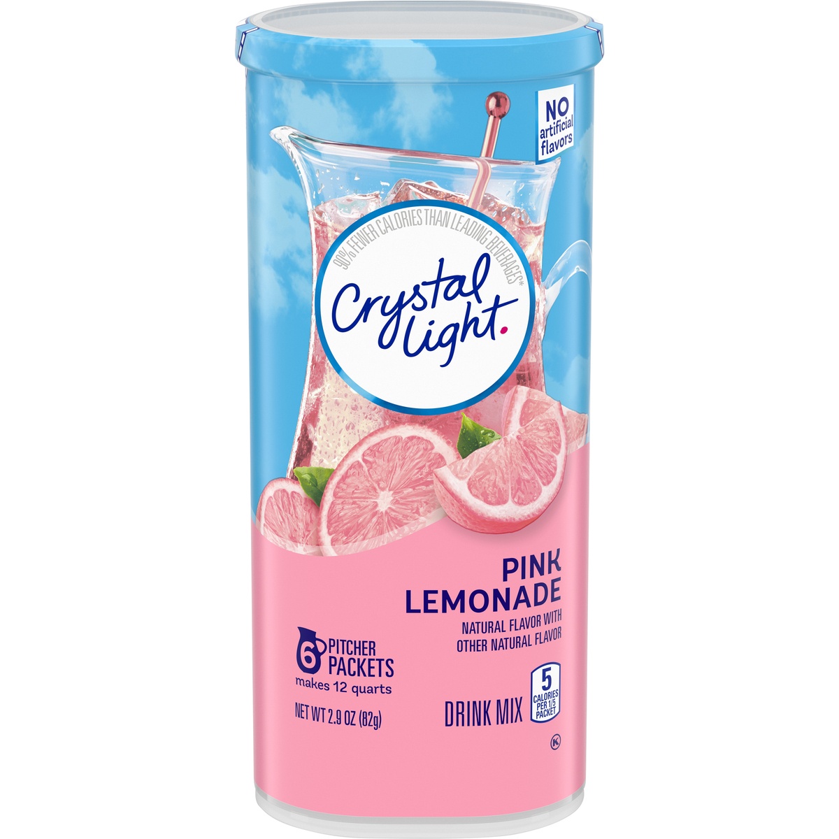 slide 1 of 11, Crystal Light Pink Lemonade Naturally Flavored Powdered Drink Mix Pitcher, 2.9 oz