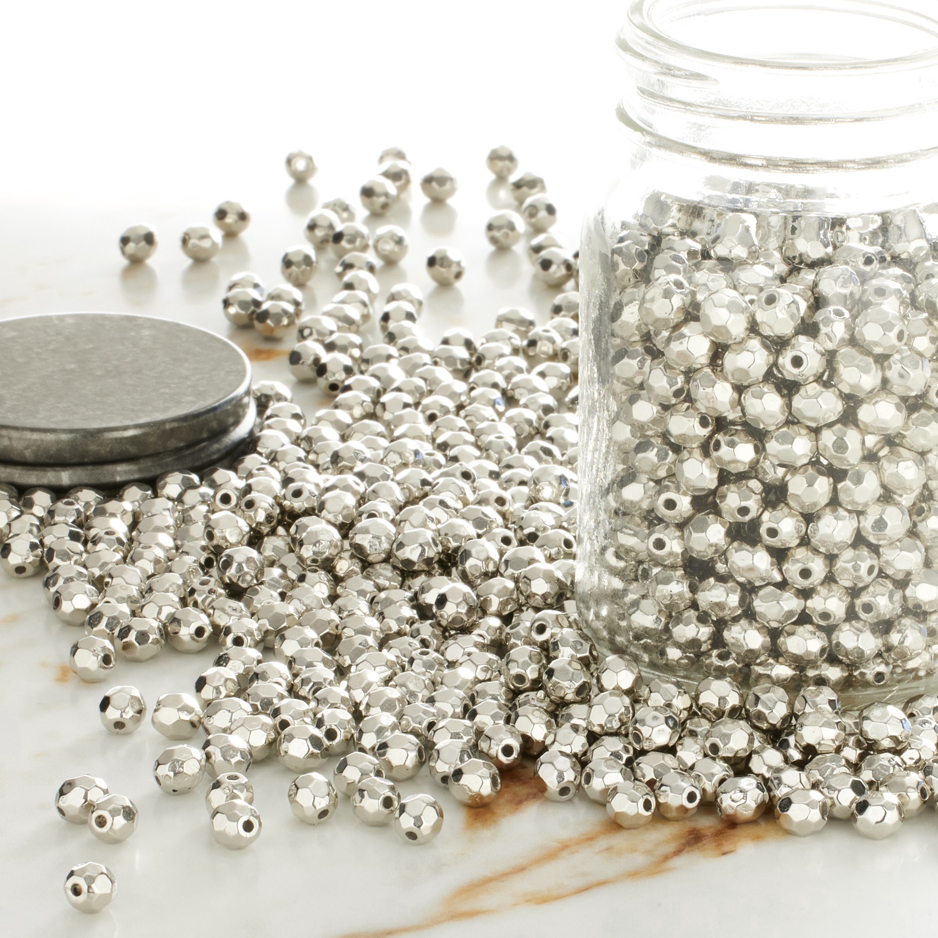 slide 2 of 4, 5.5mm Faceted Ccb Round Craft Beads By Bead Landing, 5.5mm