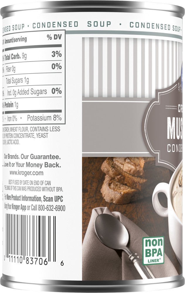 slide 3 of 4, Kroger Cream of Mushroom Condensed Soup, 10.5 oz