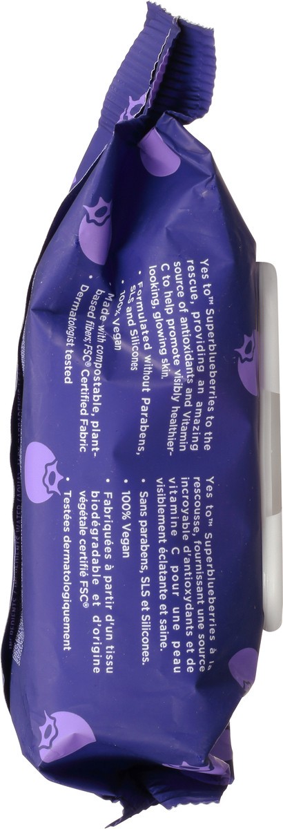 slide 7 of 9, Yes to Superblueberries Skin Recharging Cleansing Facial Wipes 30 ea, 30 ct