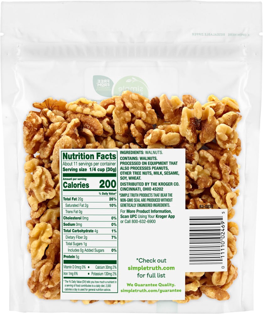 slide 2 of 2, Simple Truth Walnut Halves & Pieces, 12 oz