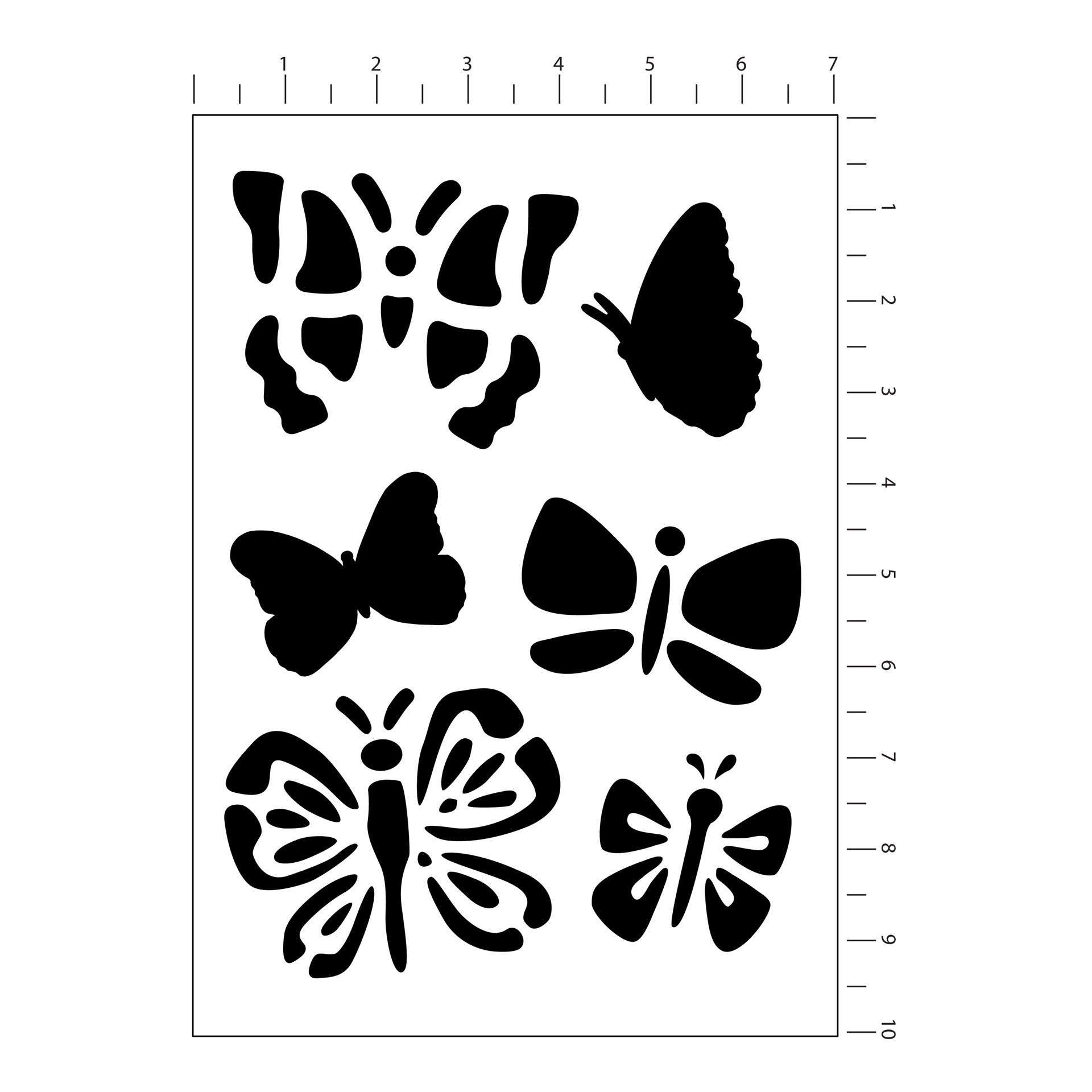 slide 2 of 3, Butterfly Icons Stencils By Craft Smart, 7" X 10", 7 in x 10 in