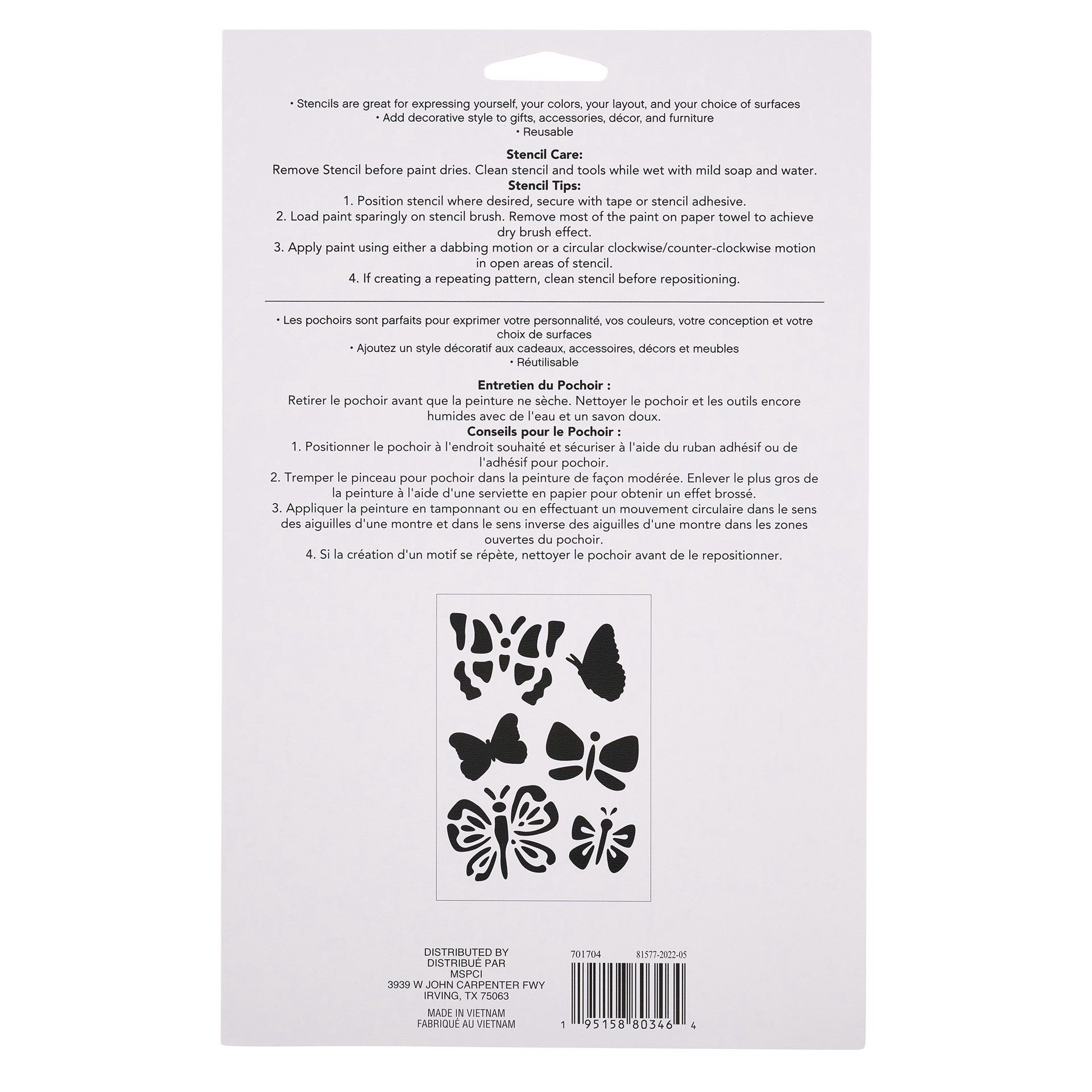 slide 3 of 3, Butterfly Icons Stencils By Craft Smart, 7" X 10", 7 in x 10 in