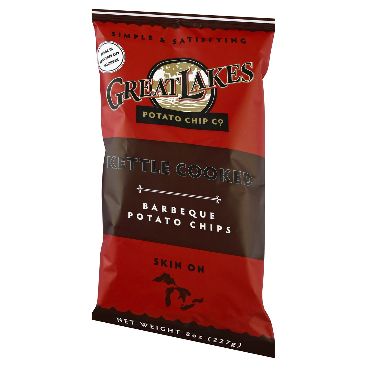 slide 12 of 12, Great Lakes Potato Chip Kettle Cooked Barbeque Potato Chips - 8 oz, 8 oz