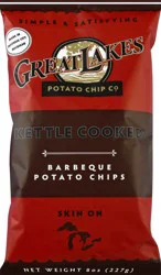 Great Lakes Potato Chip Kettle Cooked Barbeque Potato Chips - 8 oz