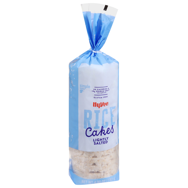 slide 1 of 8, Hy-vee Lightly Salted Whole Grain Rice Cakes, 4.9 oz