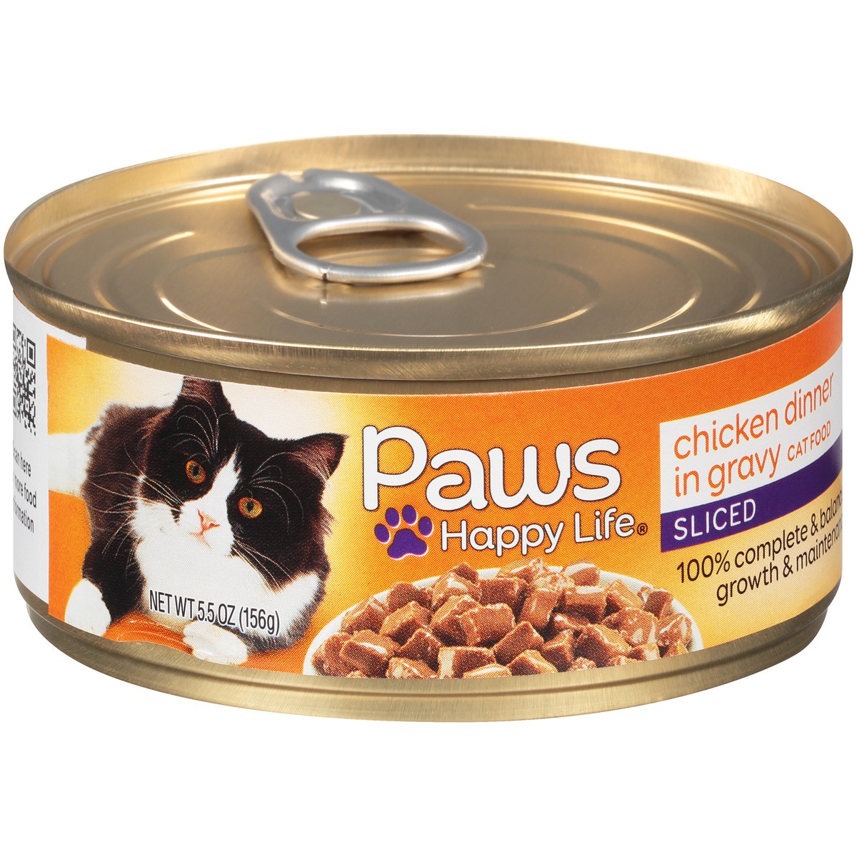 slide 2 of 9, Paws Happy Life Sliced Chicken Dinner In Gravy Cat Food, 5.5 oz