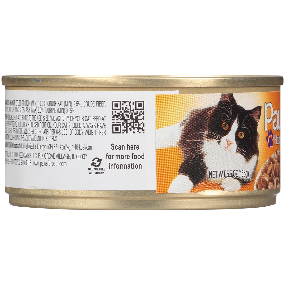 slide 7 of 9, Paws Happy Life Sliced Chicken Dinner In Gravy Cat Food, 5.5 oz