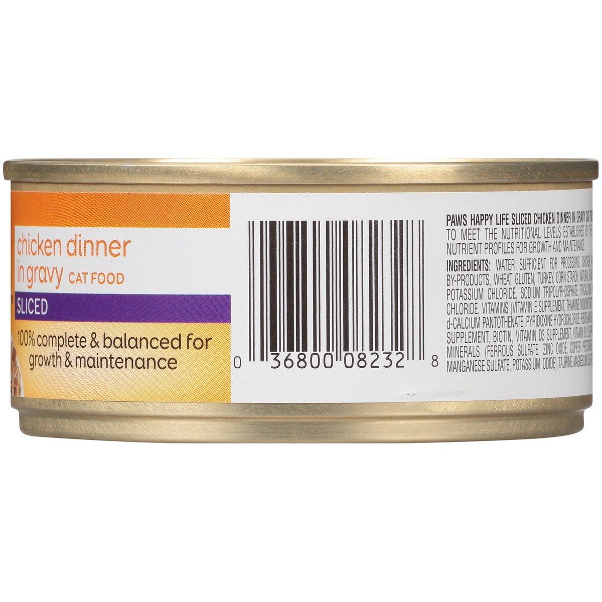 slide 8 of 9, Paws Happy Life Sliced Chicken Dinner In Gravy Cat Food, 5.5 oz