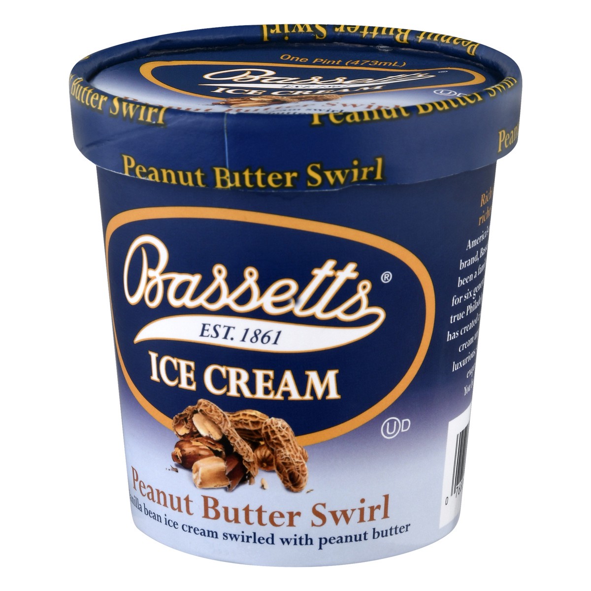 slide 8 of 9, Bassetts Peanut Butter Swirl, 1 pint