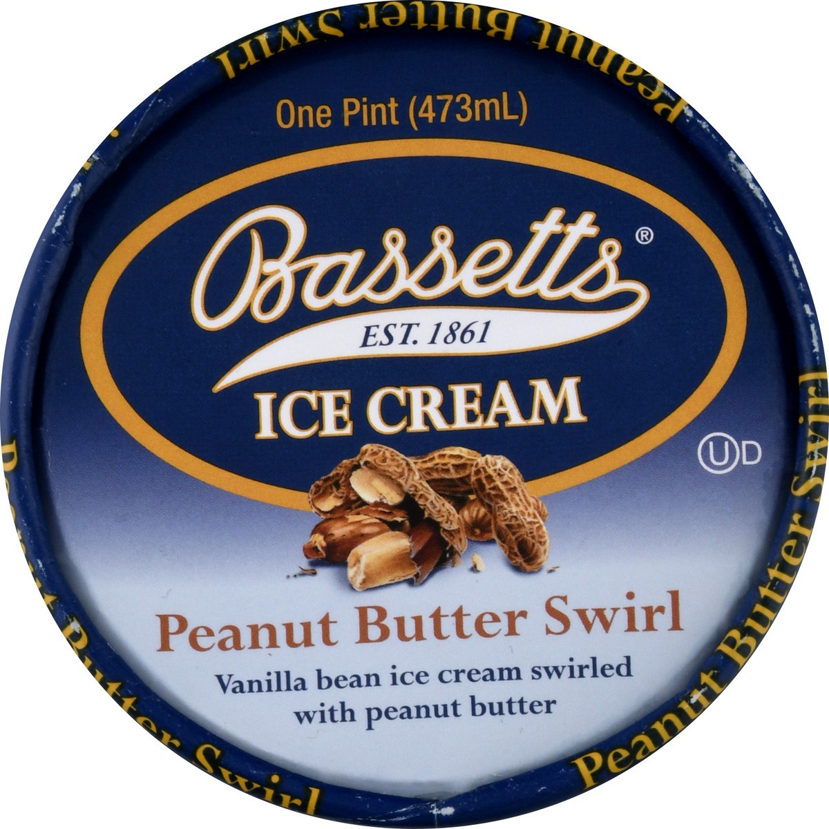 slide 5 of 9, Bassetts Peanut Butter Swirl, 1 pint