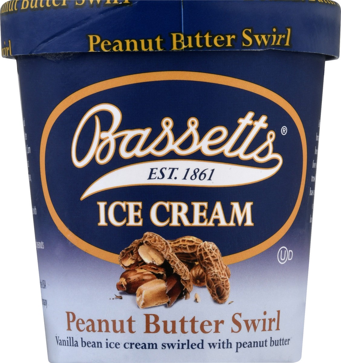 slide 1 of 9, Bassetts Peanut Butter Swirl, 1 pint