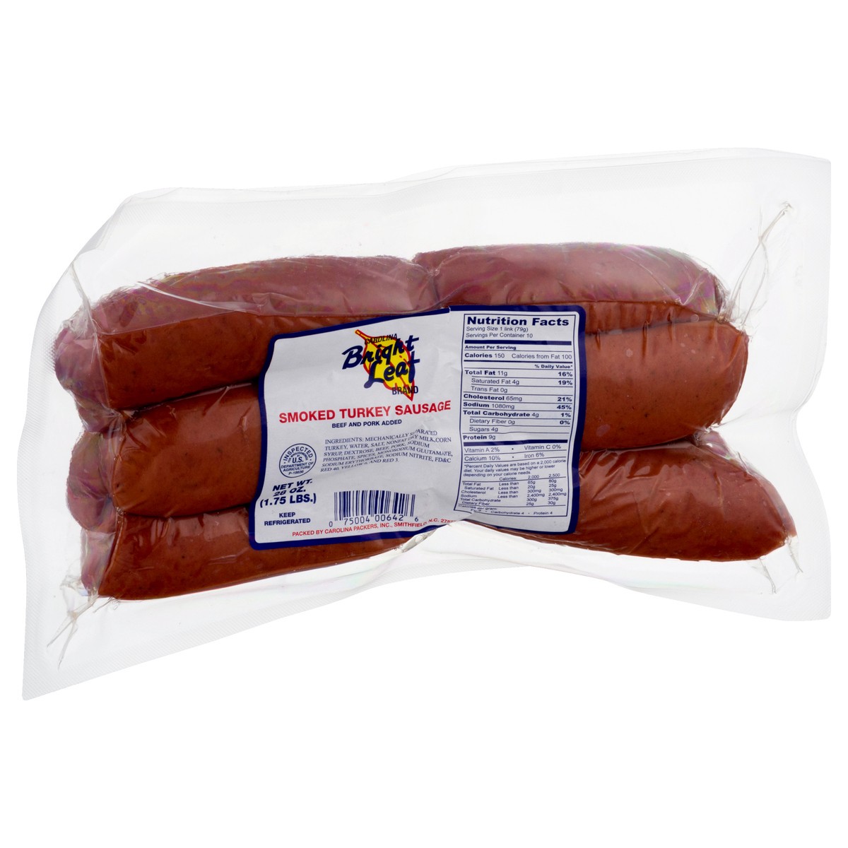 slide 6 of 9, Bright Leaf Smoked Turkey Sausage 28 oz, 28 oz