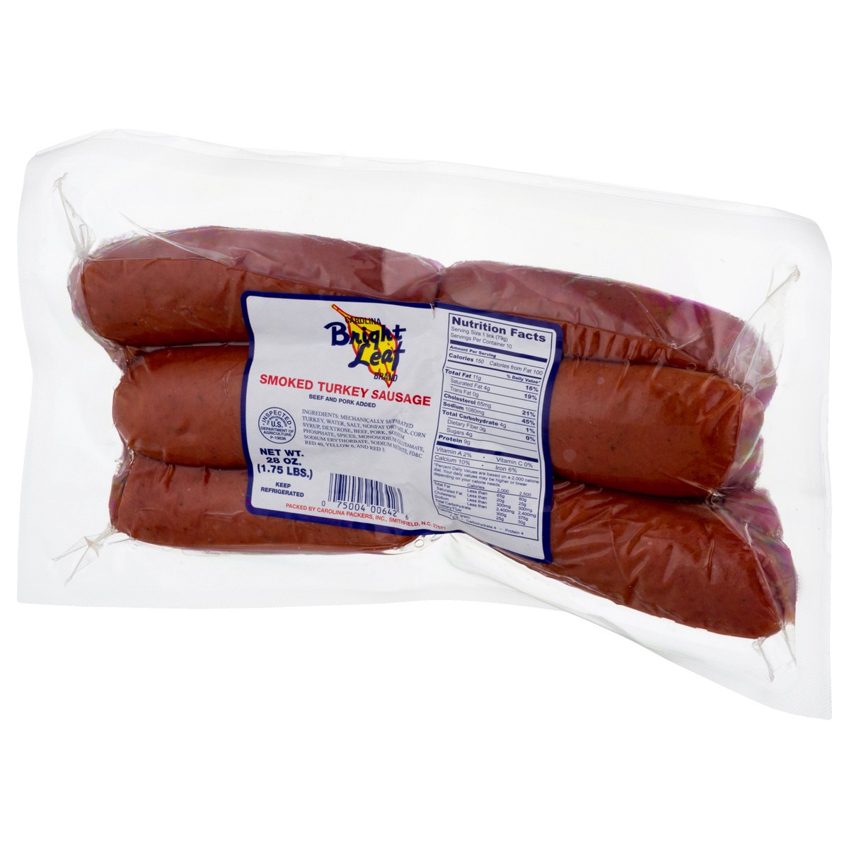slide 4 of 9, Bright Leaf Smoked Turkey Sausage 28 oz, 28 oz