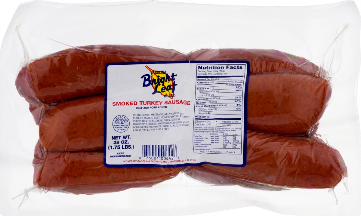 slide 8 of 9, Bright Leaf Smoked Turkey Sausage 28 oz, 28 oz