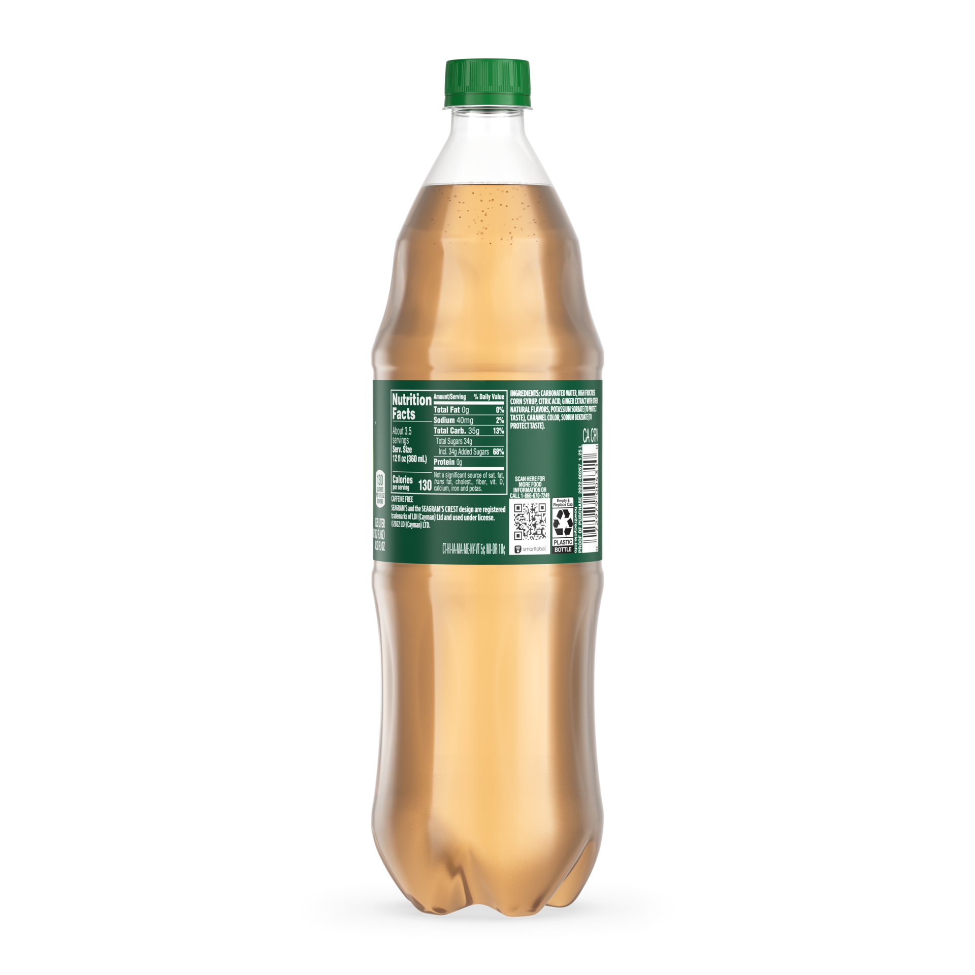 slide 5 of 5, Seagram's Seagrams Ginger Ale Bottle- 42.2 fl oz, 42.2 fl oz