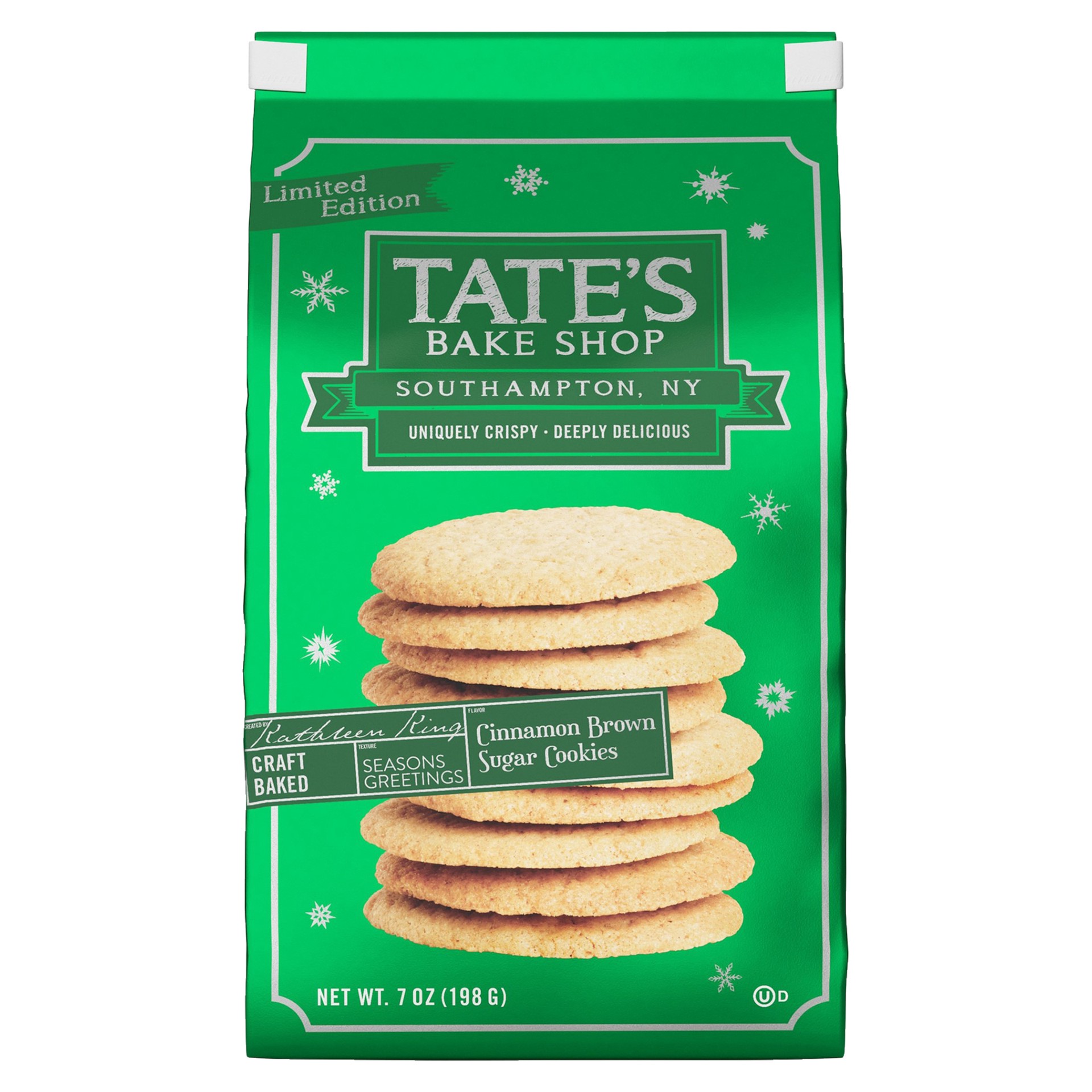 slide 1 of 1, Tate's Bake Shop Cinnamon Brown Sugar Cookies, Holiday Cookies, Limited Edition, 7 oz, 7.01 oz