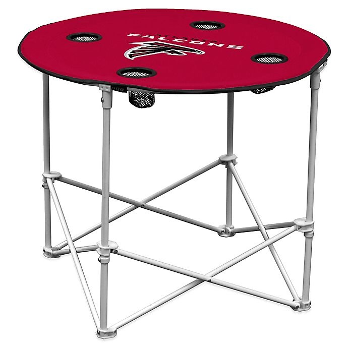 slide 1 of 1, NFL Atlanta Falcons Round Collapsible Table, 1 ct