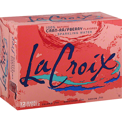 slide 2 of 3, La Croix Cranberry Raspberry Sparkling Water, 12 ct; 12 fl oz