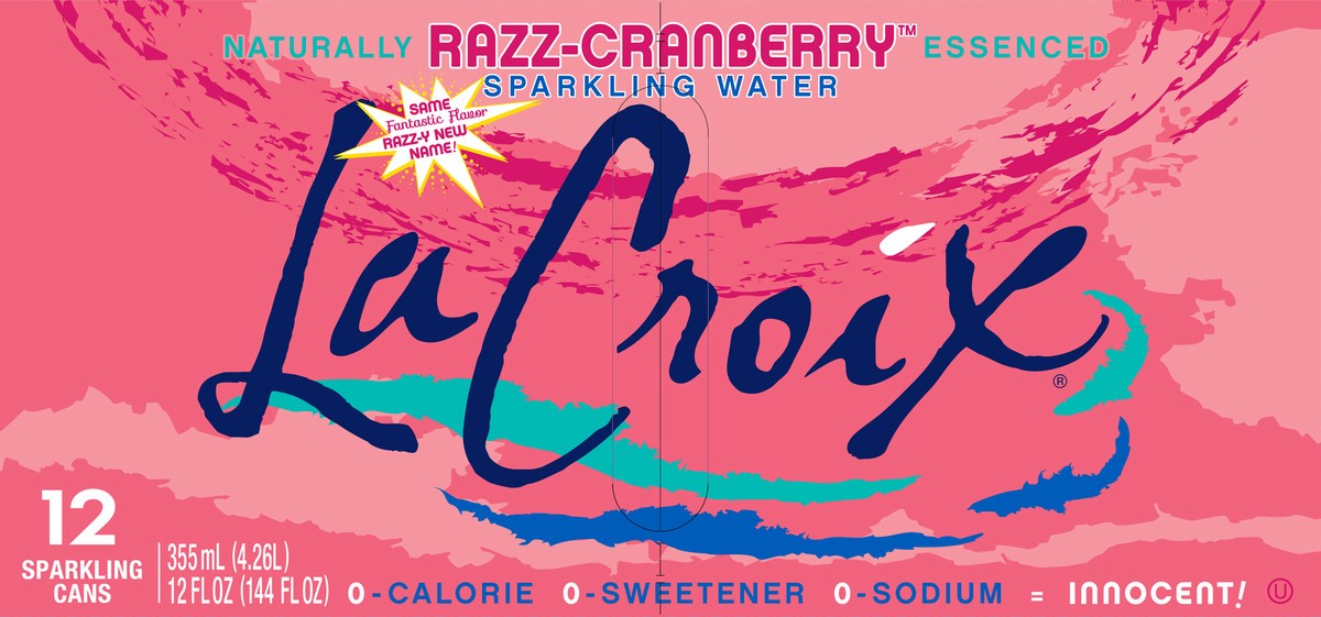 slide 6 of 7, La Croix Razz-Cranberry 12 Pack 12oz, 12 ct; 12 fl oz