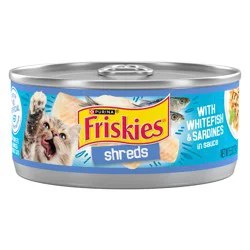 Purina Friskies Wet Cat Food, Shreds With Whitefish & Sardines in Sauce