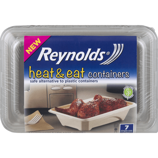 slide 4 of 9, Reynolds Heat & Eat Containers With Lids Pack, 7 ct