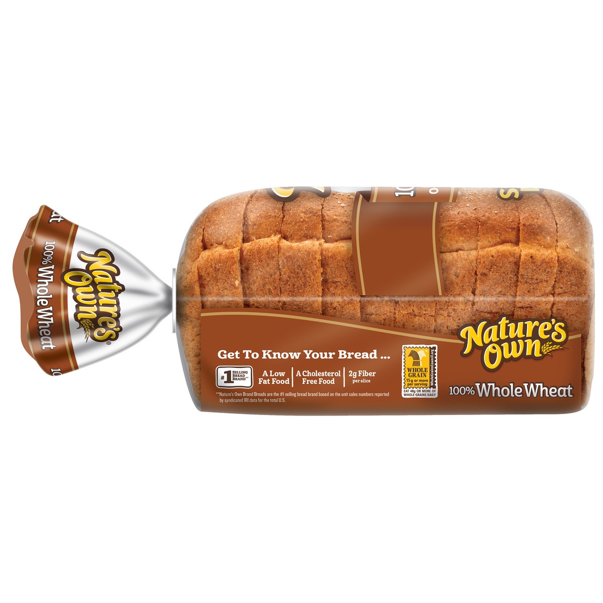 slide 12 of 12, Nature's Own Bread, 100% Whole Wheat, Small Loaf, 12 oz