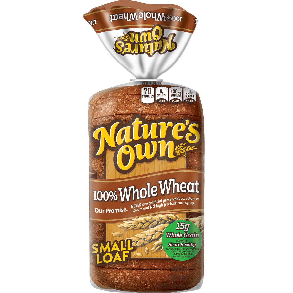 slide 5 of 12, Nature's Own Bread, 100% Whole Wheat, Small Loaf, 12 oz