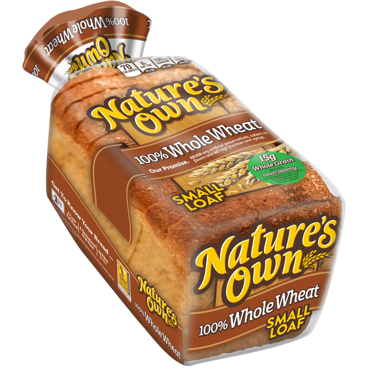 slide 8 of 12, Nature's Own Bread, 100% Whole Wheat, Small Loaf, 12 oz