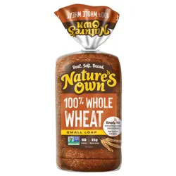 Nature's Own Bread, 100% Whole Wheat, Small Loaf