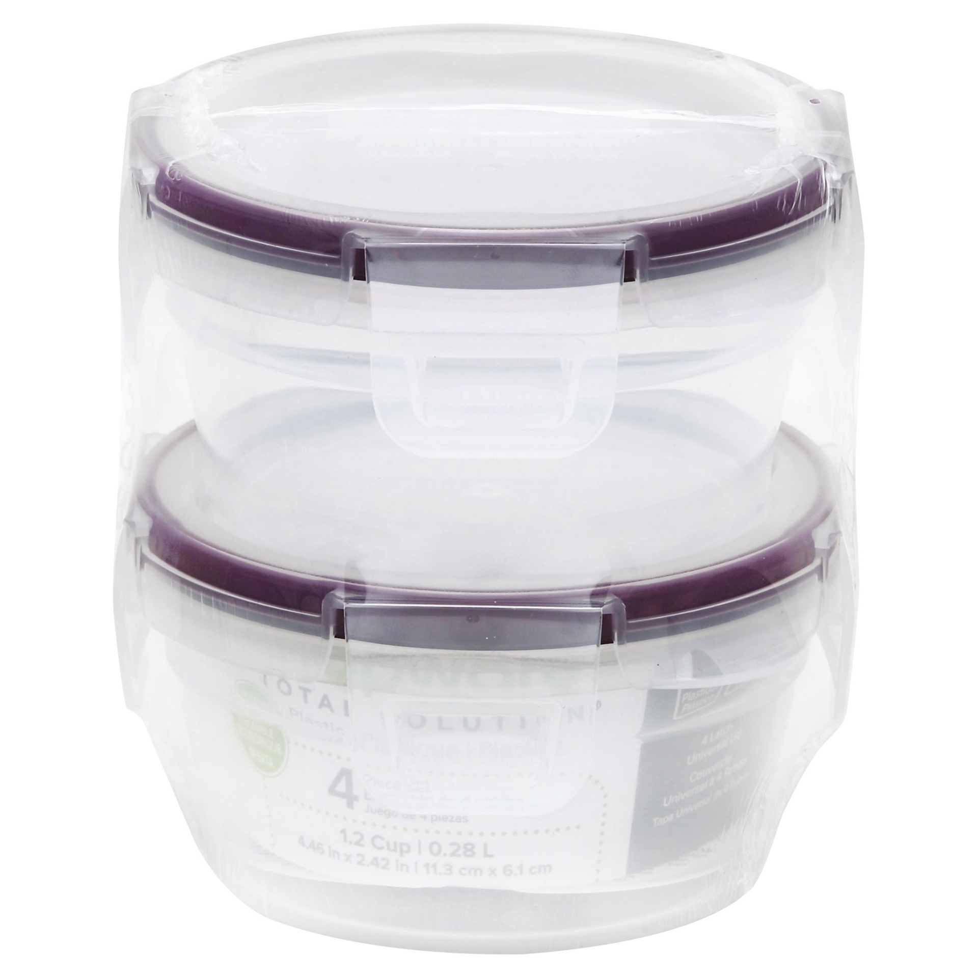slide 1 of 1, Snapware Total SolutionRound Plastic Food Storage with Lids, 2 ct