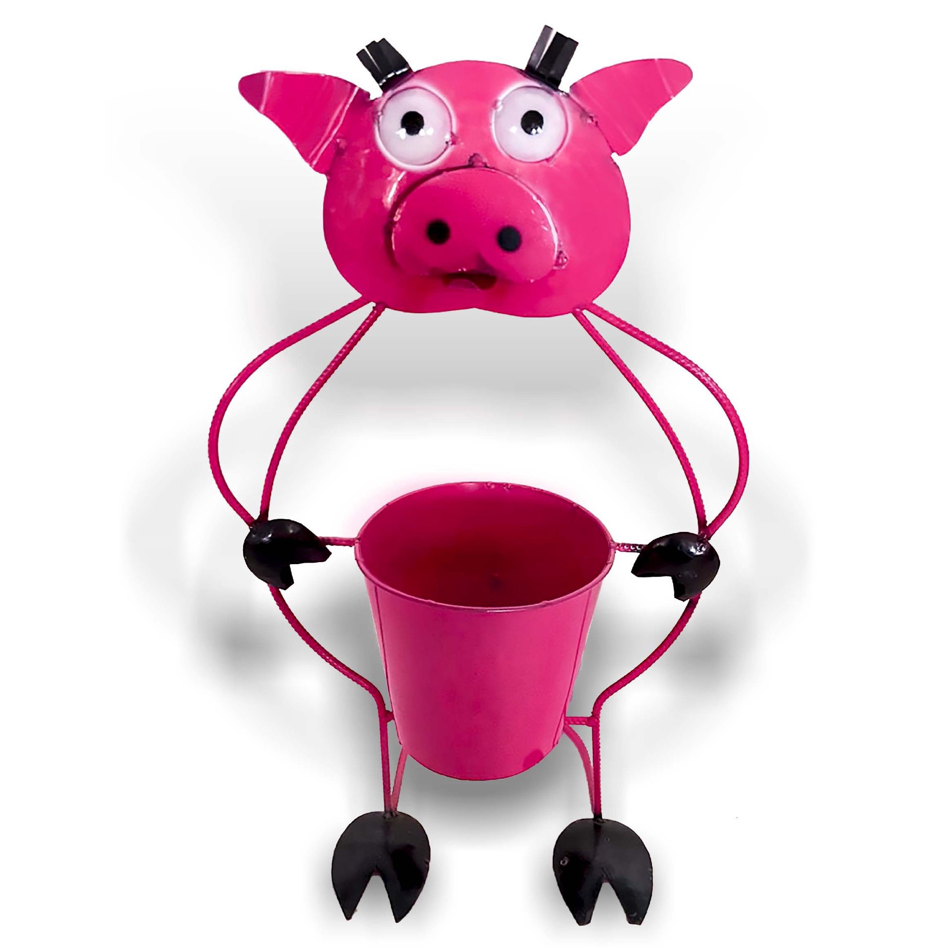 slide 1 of 1, Creative Decor Sourcing Metal Pig Pot Holder, 30 in