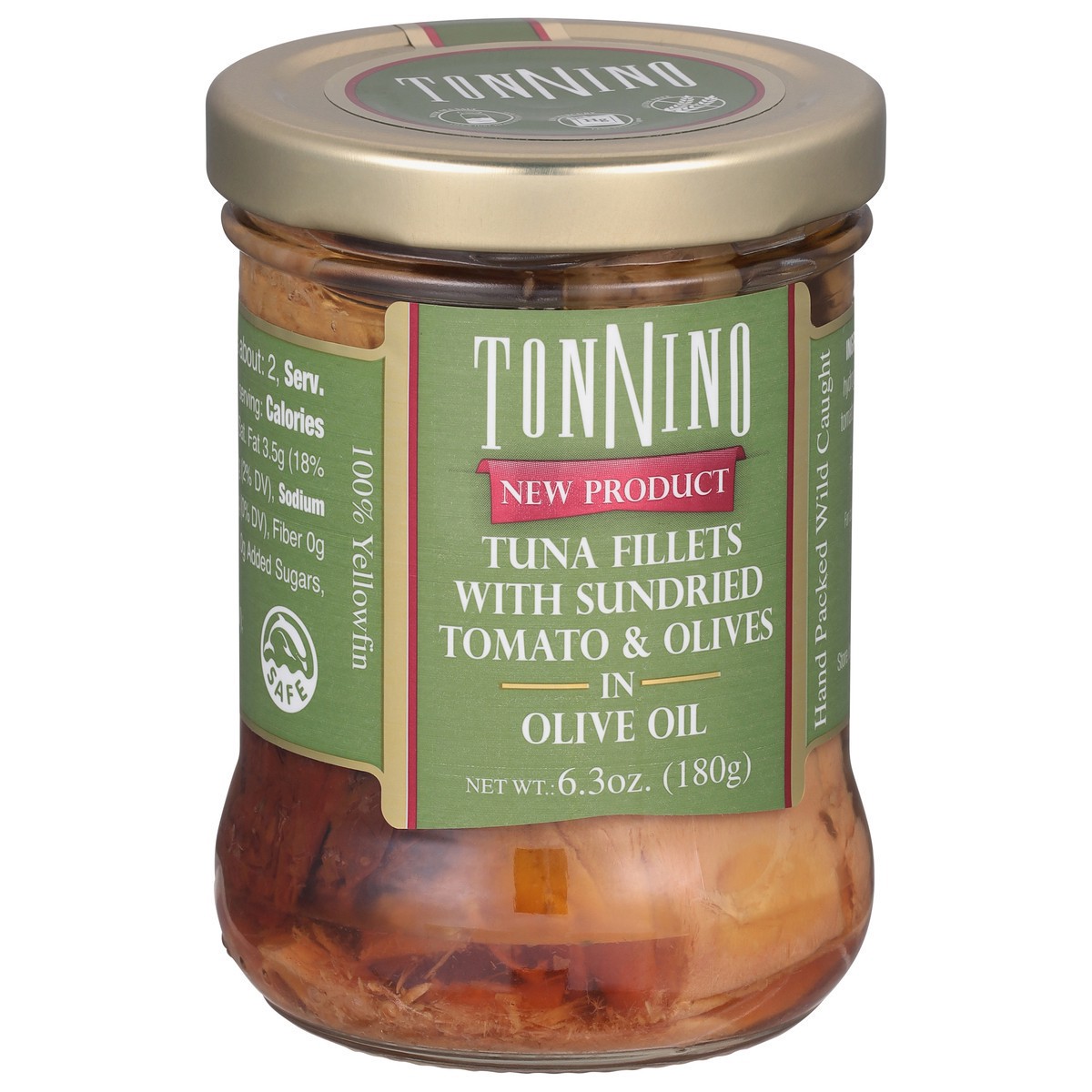 slide 5 of 9, Tonnino Tuna Fillets with Sundried Tomato & Olives in Olive Oil 6.3 oz, 6.3 oz