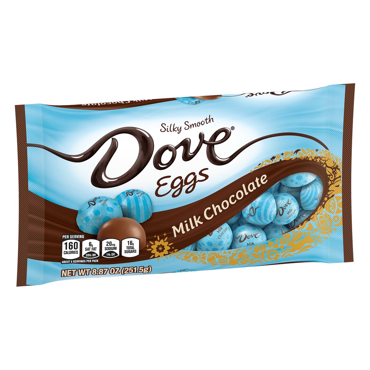 slide 4 of 7, DOVE Milk Chocolate Eggs Easter Candy, 8.87 Oz Bag, 8.87 oz