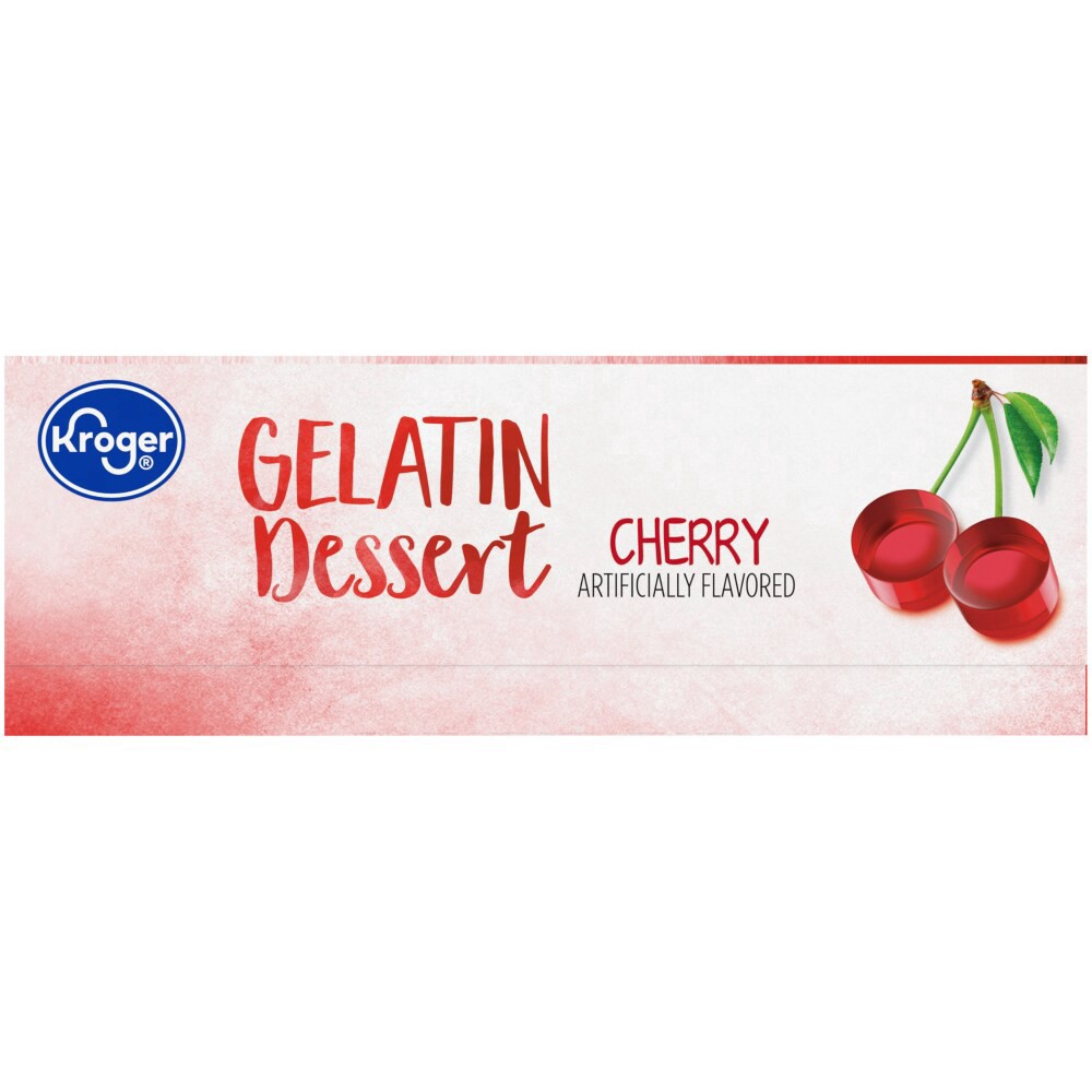 slide 2 of 4, Kroger Cherry Gelatin Dessert Mix, 3 oz