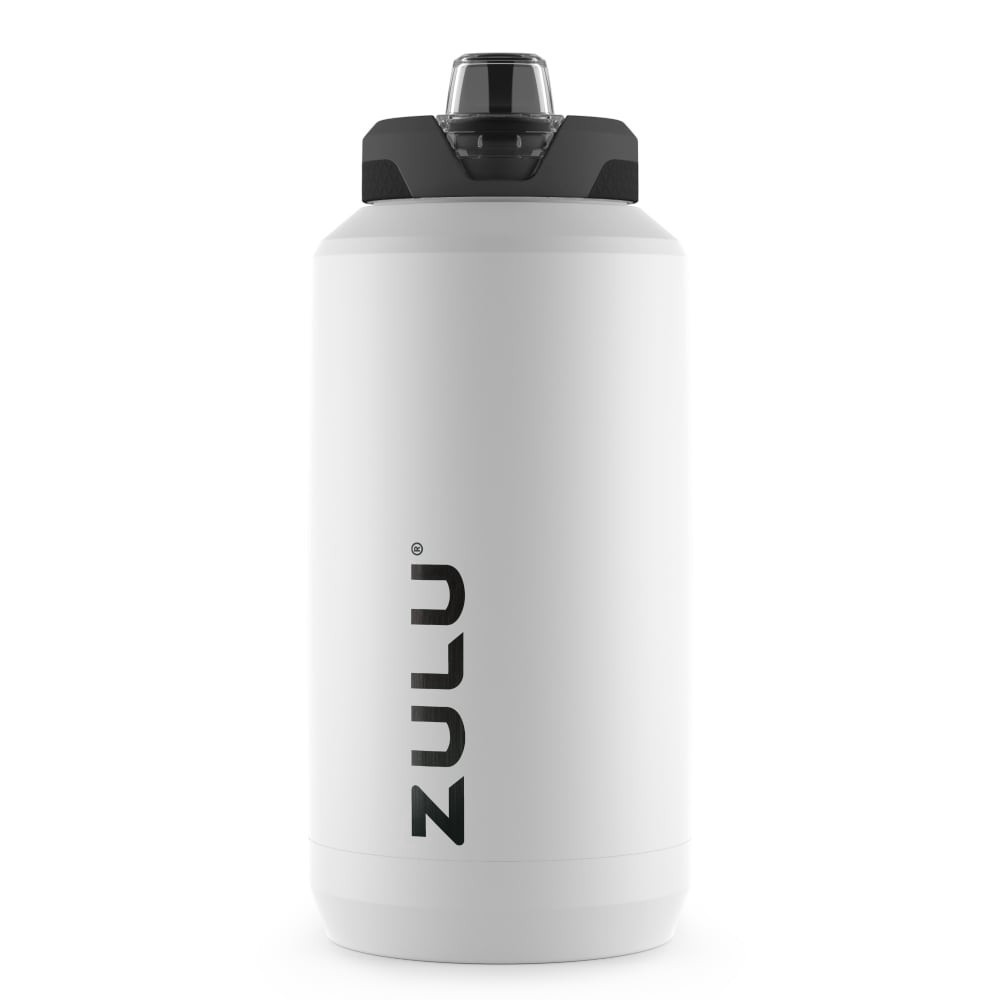 slide 1 of 1, ZULU® Goals 64 Fluid Ounce Stainless Steel Water Bottle - Black, 1 ct
