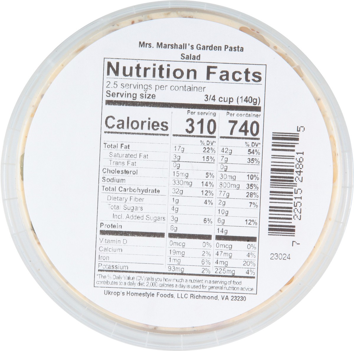 slide 5 of 9, Mrs. Marshall's Garden Pasta Salad 12 oz, 12 oz