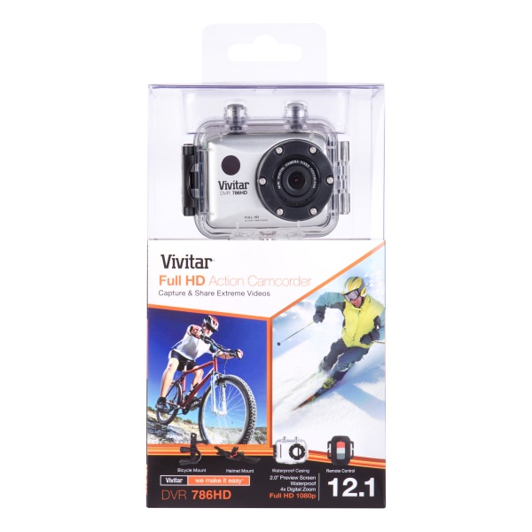 slide 1 of 2, Vivitar Actioncam 12.1 Megapixel Hd Digital Camera, Silver, 1 ct