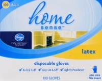 slide 1 of 1, Kroger Home Sense Disposable Latex Gloves, 100 ct